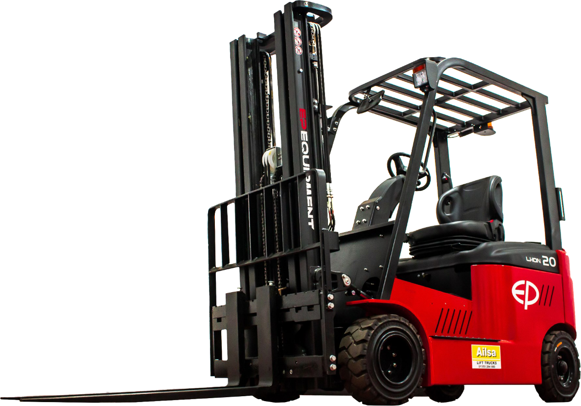 Commercial forklift unloading heavy pallets in Staines-upon-Thames